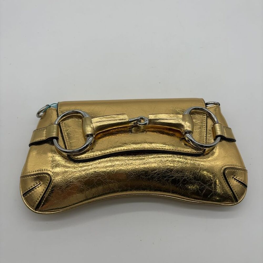 Tiffany & Fred Paris Metallic Leather Shoulder Bag